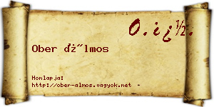 Ober Álmos névjegykártya